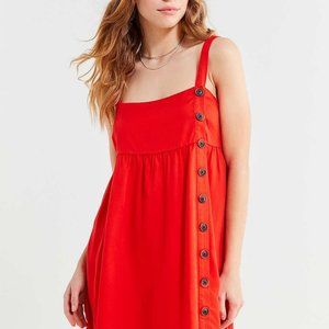 Urban Outfitters Red Button Down Dress